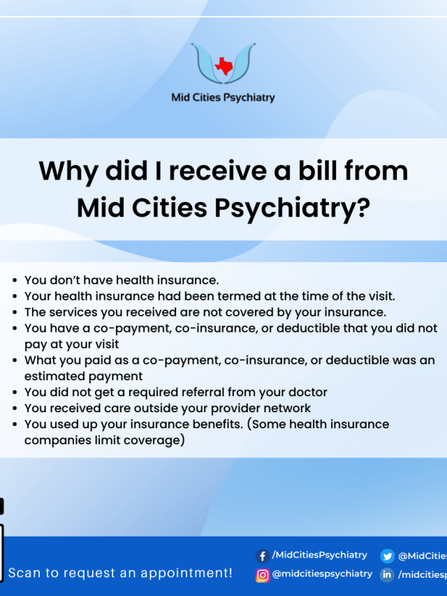 We are pleased that you have chosen Mid Cities Psychiatry as your healthcare provider. 💙